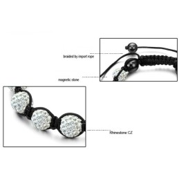 Pulseira De Cristal Feminina Em Formato De Bola De Excelente Qualidade