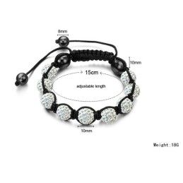 Pulseira De Cristal Feminina Em Formato De Bola De Excelente Qualidade