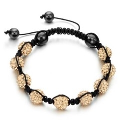 Pulseira De Cristal Feminina Em Formato De Bola Fácil De Usar