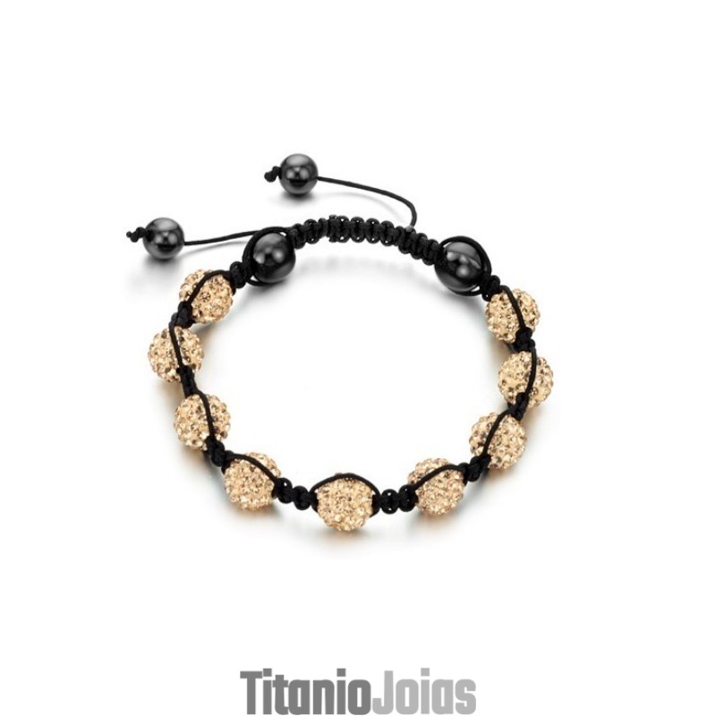 Pulseira De Cristal Feminina Em Formato De Bola Fácil De Usar Pulseira De Cristal Feminina Em Formato De Bola Fácil De Usar