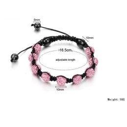 Pulseira De Cristal Feminina Em Formato De Bola Fácil De Usar
