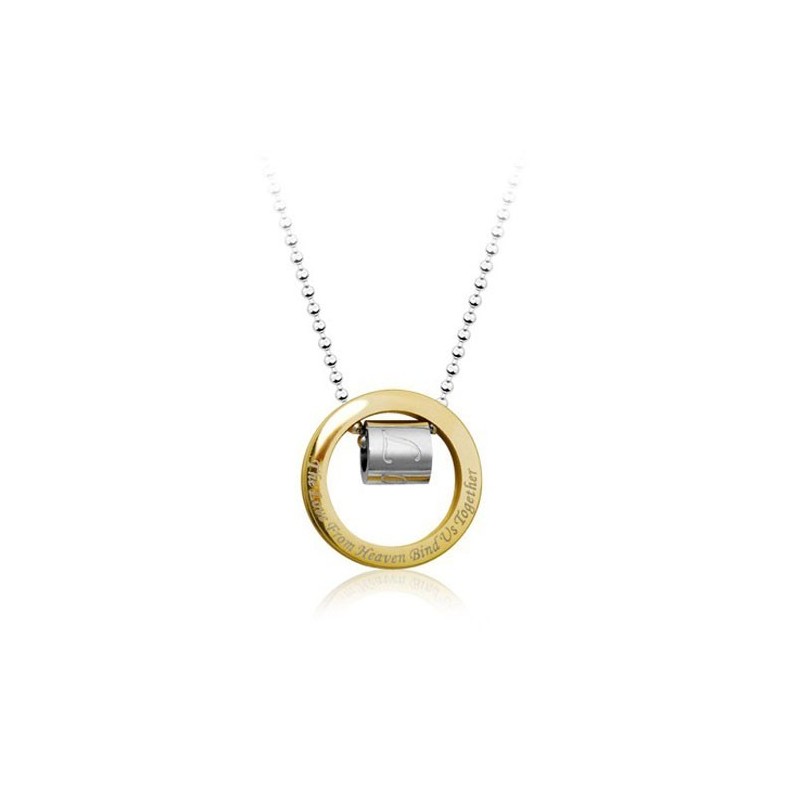 Anel De Ouro Masculino Nobre Com Pingente De Titânio - Corrente Grátis Anel De Ouro Masculino Nobre Com Pingente De Titânio - Corrente Grátis
