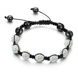 Pulseira De Cristal Em Formato De Bola Feminina Completa Em Especificações
