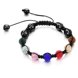 Pulseira De Cristal Em Formato De Bola Feminina Completa Em Especificações