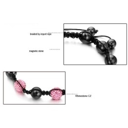 Pulseira De Cristal Feminina Em Formato De Bola De Qualidade Superior
