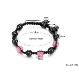 Pulseira De Cristal Feminina Em Formato De Bola De Qualidade Superior
