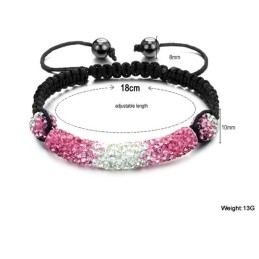 Pulseira De Cristal Feminina Em Formato De Bola De Excelente Qualidade