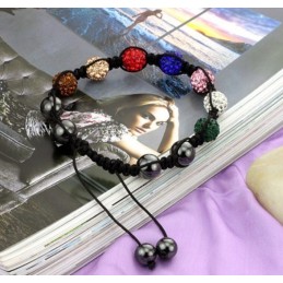 Pulseira De Cristal Em Formato De Bola Feminina Completa Em Especificações