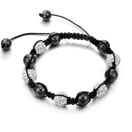 Pulseira De Cristal Feminina Em Formato De Bola De Qualidade Superior