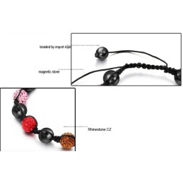 Pulseira De Cristal Feminina Em Formato De Bola De Qualidade Superior