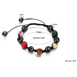 Pulseira De Cristal Feminina Em Formato De Bola De Qualidade Superior