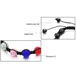 Pulseira De Cristal Em Formato De Bola Feminina Durável Para Uso