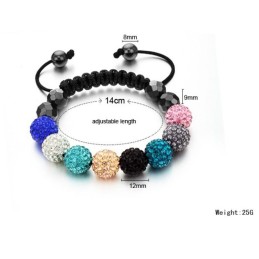Pulseira De Cristal Em Formato De Bola Feminina De Qualidade Estável
