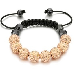 Pulseira De Cristal Feminina Em Formato De Bola Fácil De Usar