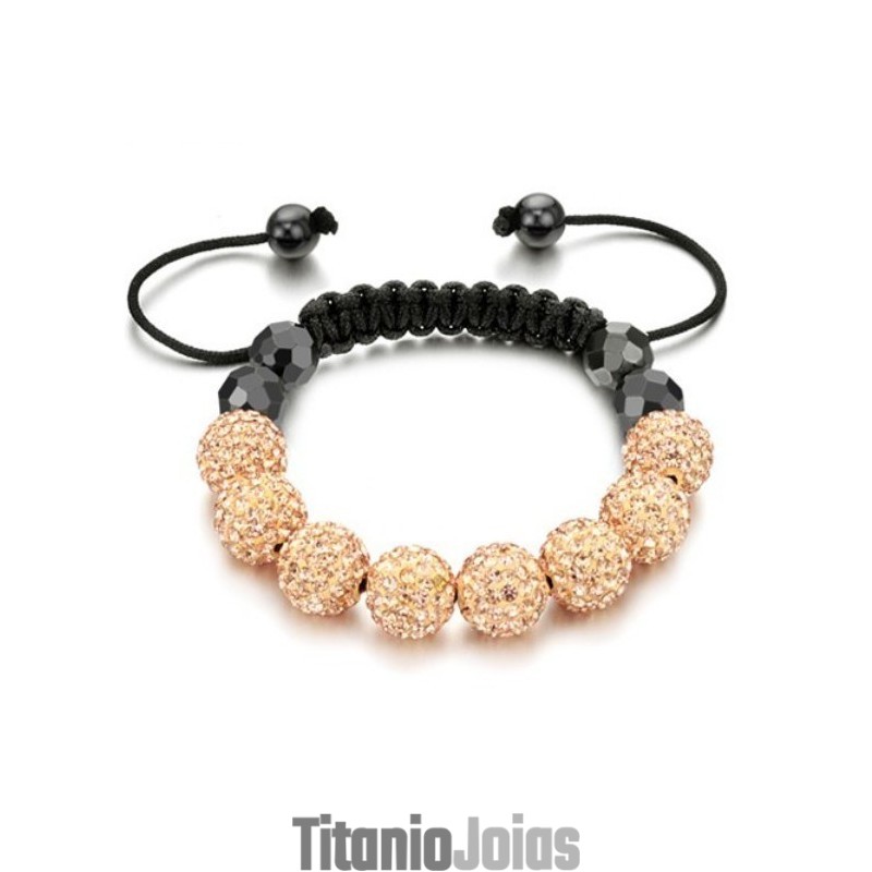 Pulseira De Cristal Feminina Em Formato De Bola Fácil De Usar Pulseira De Cristal Feminina Em Formato De Bola Fácil De Usar