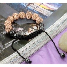 Pulseira De Cristal Feminina Em Formato De Bola Fácil De Usar