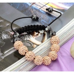 Pulseira De Cristal Feminina Em Formato De Bola Fácil De Usar