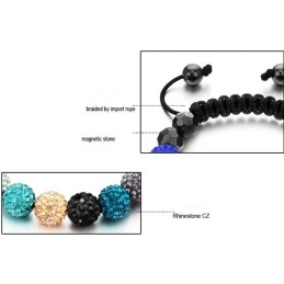 Pulseira De Cristal Feminina Em Formato De Bola Fácil De Usar