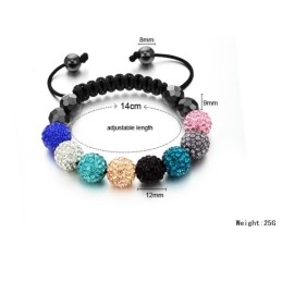 Pulseira De Cristal Feminina Em Formato De Bola Fácil De Usar