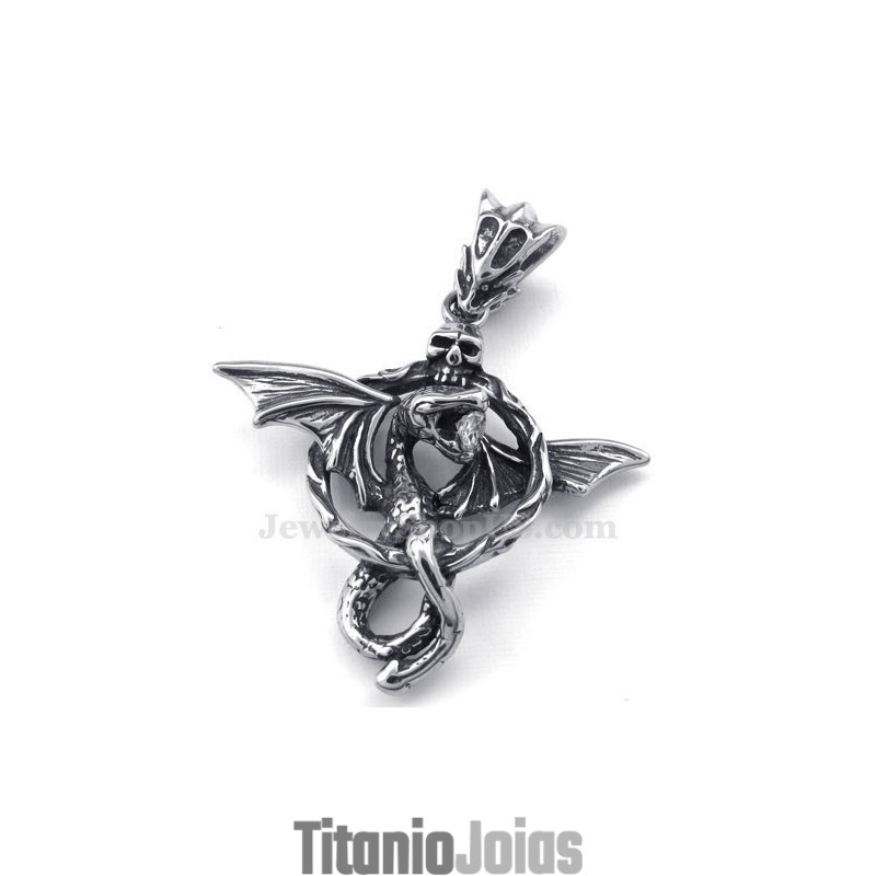 Colar Com Pingente De Pterossauro De Titânio Requintado (Corrente Grátis) Colar Com Pingente De Pterossauro De Titânio Requintado (Corrente Grátis)