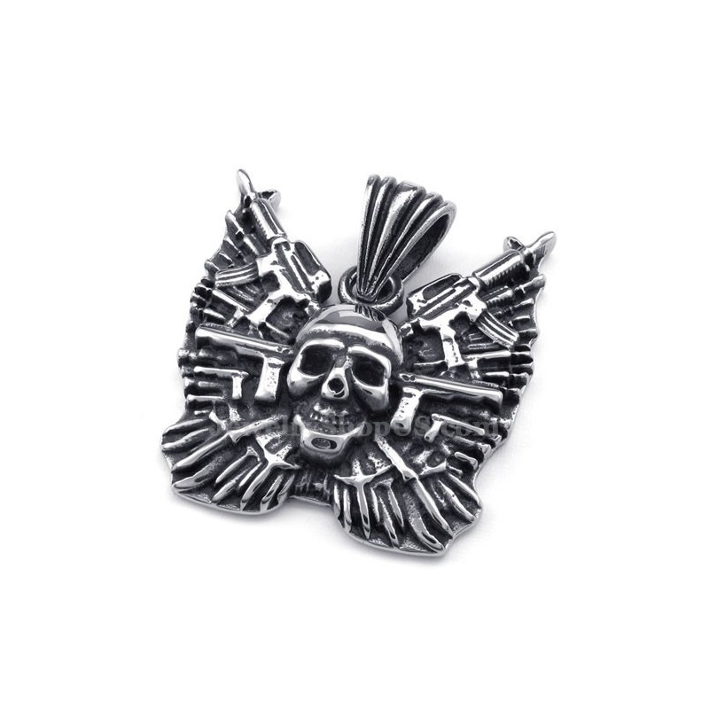 Colar Com Pingente De Caveira De Titânio (Corrente Grátis) Colar Com Pingente De Caveira De Titânio (Corrente Grátis)