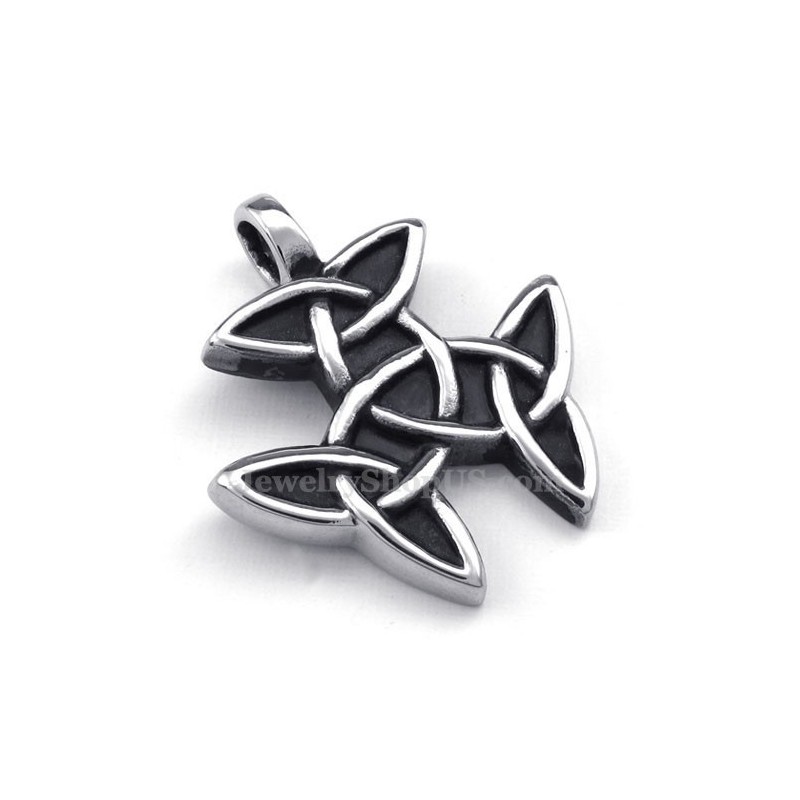 Colar Com Pingente De Nó Celta De Titânio (Corrente Grátis) Colar Com Pingente De Nó Celta De Titânio (Corrente Grátis)