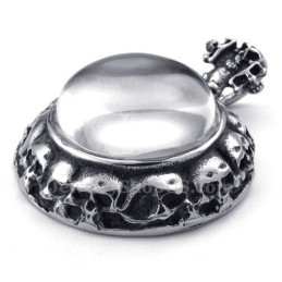 Colar Com Pingente De Cruz De Titânio Adornado Com Caveira (Corrente Grátis)