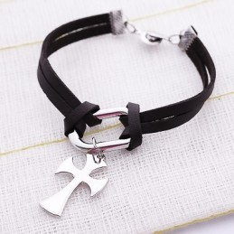 Pulseiras De Titânio Wonens Com Cruz