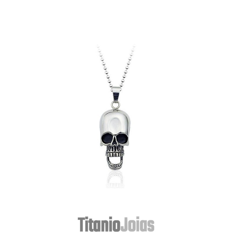 Novo Estilo De Pingente De Titânio Com Caveira Humana Masculina - Corrente Grátis Novo Estilo De Pingente De Titânio Com Caveira Humana Masculina - Corrente Grátis