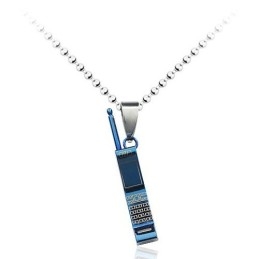 Novo Estilo De Pingente De Titânio Para Celular Azul Masculino - Corrente Grátis