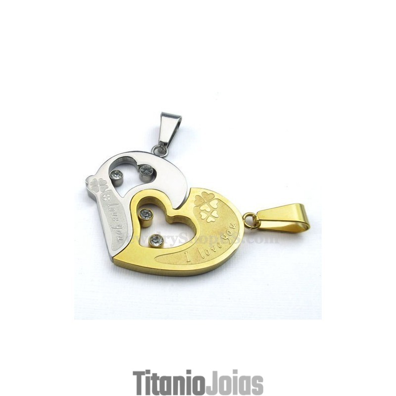 Colar Com Pingente De Casal Em Titânio, Quebra-Cabeça De Beijo Da Moda, Presente De Amor (Corrente Grátis) (Um Par) Colar Com Pingente De Casal Em Titânio, Quebra-Cabeça De Beijo Da Moda, Presente De Amor (Corrente Grátis) (Um Par)