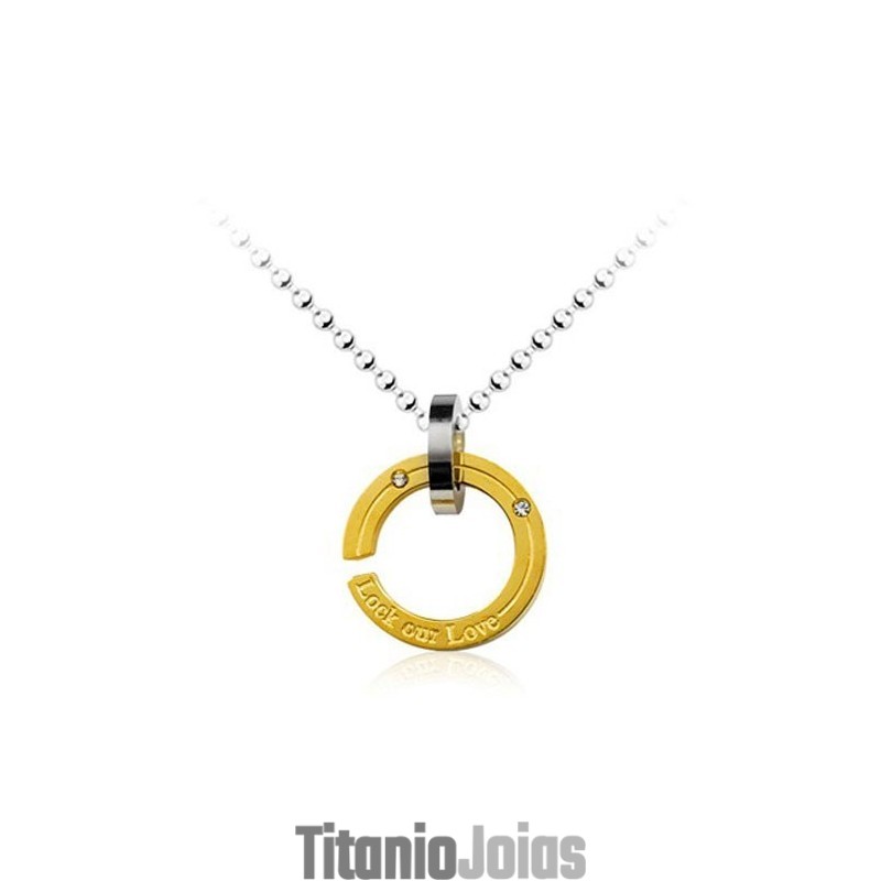 Pingente De Titânio "Look Our Love Circle" - Corrente Grátis Pingente De Titânio "Look Our Love Circle" - Corrente Grátis