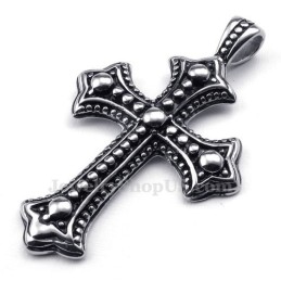 Colar Com Pingente De Cruz De Titânio (Corrente Grátis)