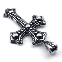 Colar Com Pingente De Cruz De Titânio (Corrente Grátis)