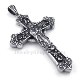 Colar Com Pingente De Cruz De Titânio Nossa Senhora (Corrente Grátis)