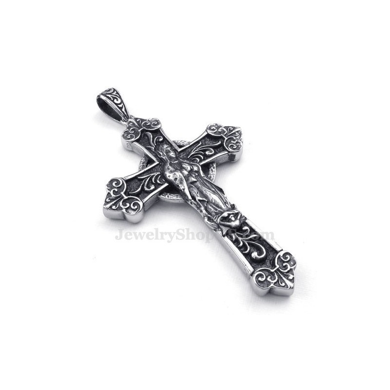 Colar Com Pingente De Cruz De Titânio Nossa Senhora (Corrente Grátis) Colar Com Pingente De Cruz De Titânio Nossa Senhora (Corrente Grátis)