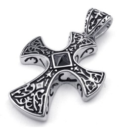 Colar Com Pingente De Cruz De Titânio (Corrente Grátis)