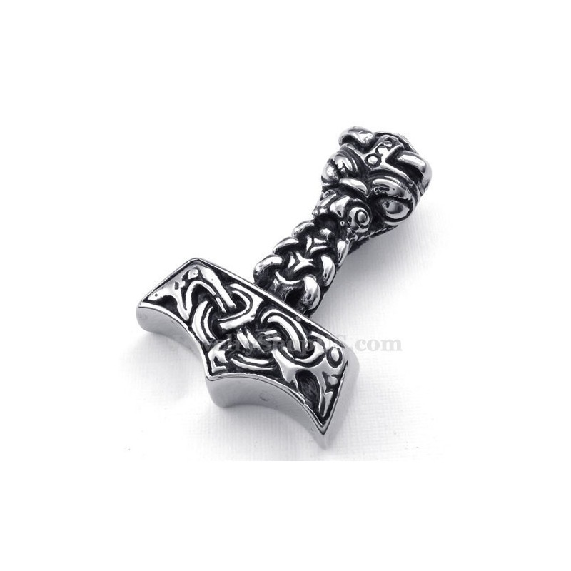 Colar Com Pingente De Martelo De Thor Em Titânio (Corrente Grátis) Colar Com Pingente De Martelo De Thor Em Titânio (Corrente Grátis)