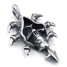 Colar Com Pingente De Caveira De Titânio Deslumbrante (Corrente Grátis)