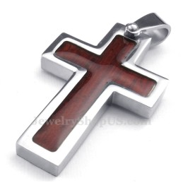 Colar Com Pingente De Cruz De Titânio (Corrente Grátis)