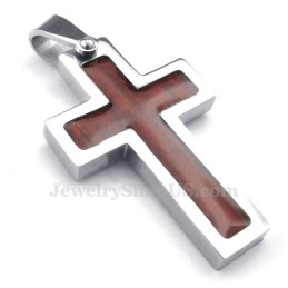 Colar Com Pingente De Cruz De Titânio (Corrente Grátis)