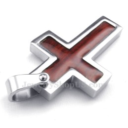 Colar Com Pingente De Cruz De Titânio (Corrente Grátis)