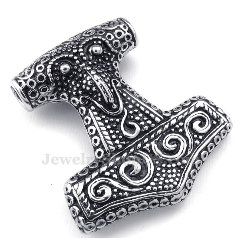 Colar Com Pingente De Martelo De Thor Em Titânio (Corrente Grátis) Colar Com Pingente De Martelo De Thor Em Titânio (Corrente Grátis)