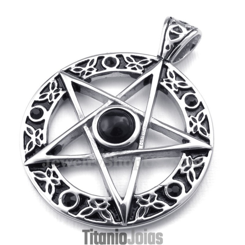 Colar Com Pingente De Estrela De Titânio (Corrente Grátis) Colar Com Pingente De Estrela De Titânio (Corrente Grátis)