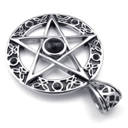 Colar Com Pingente De Estrela De Titânio (Corrente Grátis)