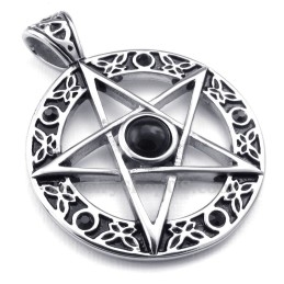 Colar Com Pingente De Estrela De Titânio (Corrente Grátis)