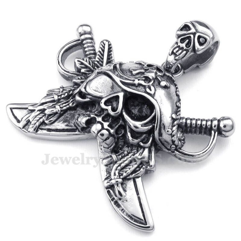 Colar Com Pingente De Caveira De Titânio Corsair (Corrente Grátis) Colar Com Pingente De Caveira De Titânio Corsair (Corrente Grátis)