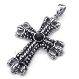 Colar Com Pingente De Cruz De Titânio (Corrente Grátis)