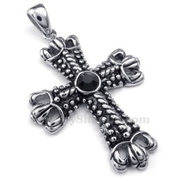 Colar Com Pingente De Cruz De Titânio (Corrente Grátis)