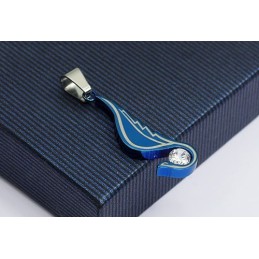 Pingente De Titânio Com Asa De Anjo Da Moda E Diamante - Corrente Grátis